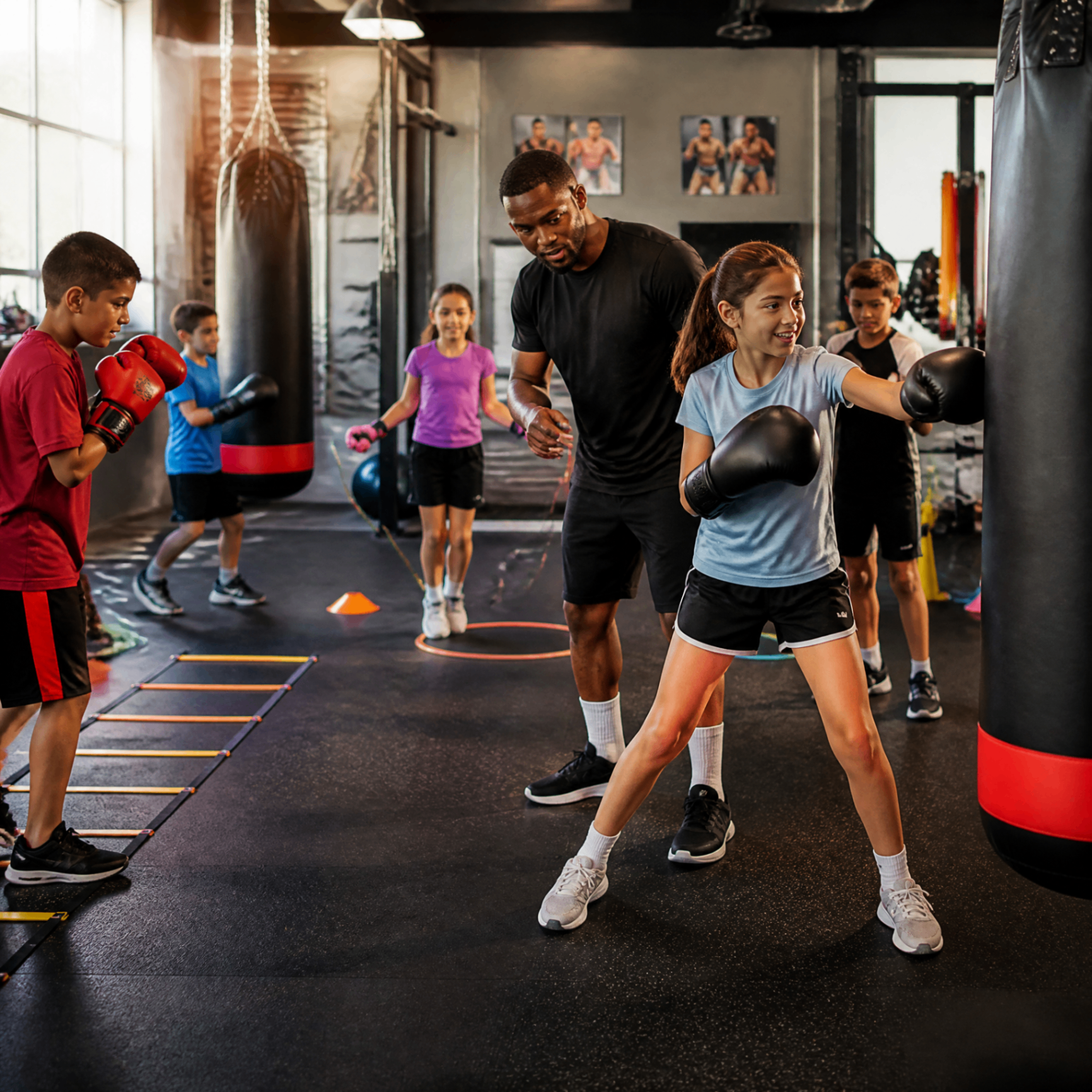 Kids boxing class