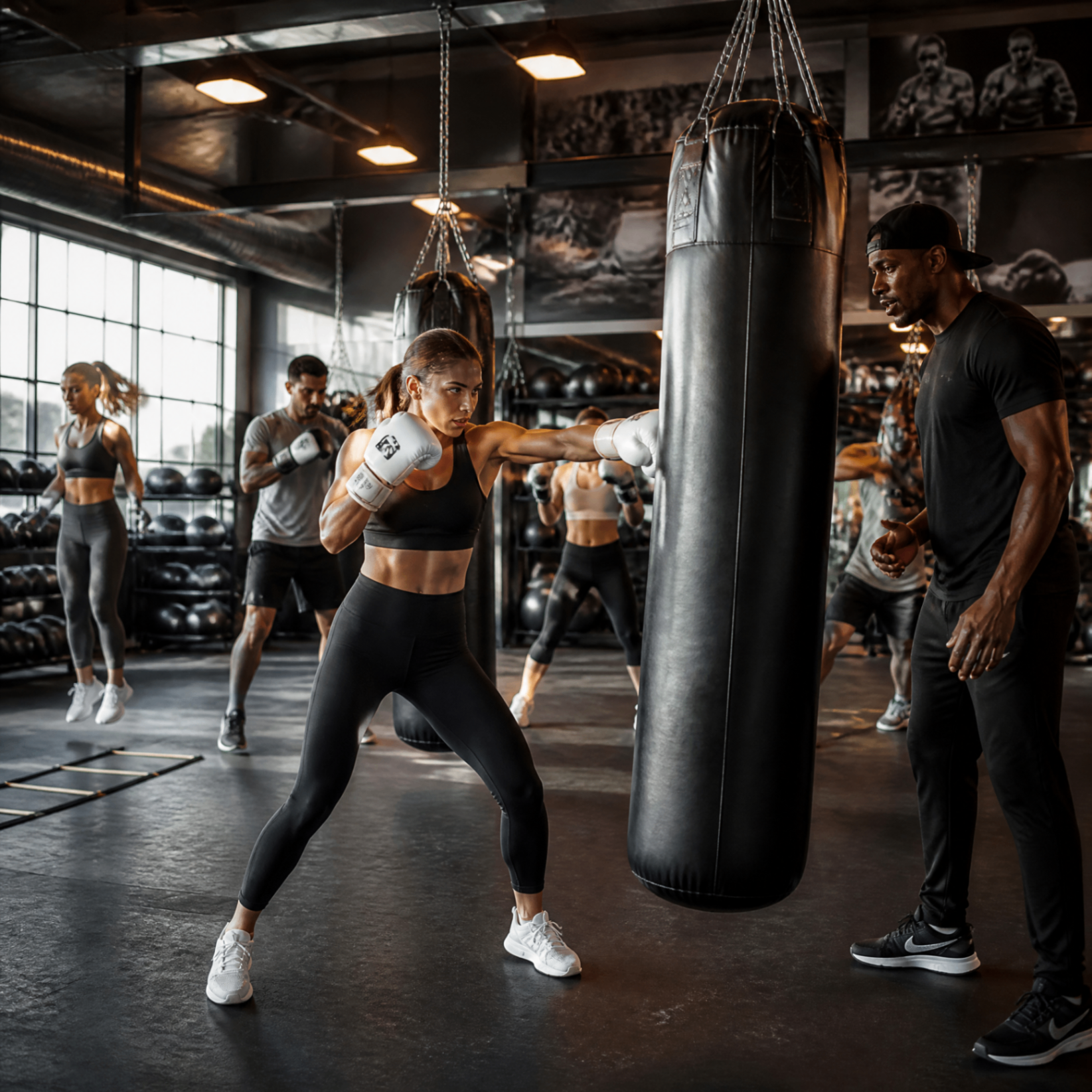 Adult boxing class